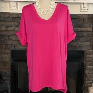 Women’s Oversized V-neck Top